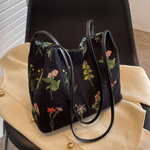 Load image into Gallery viewer, Signature Embroidered Floral Tote Bag
