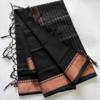 Classic Deshi Cotton Saree in Black