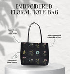 Signature Embroidered Floral Tote Bag